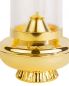 Preview: Ewiglicht - Öllampe vergoldet Plexizylinder transpart