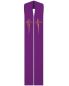 Preview: Stola violett 135 cm mit gold gestickter Kreuzsymbolik