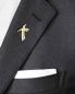 Preview: Priesterkreuz zierversilbert zum Anstecken 24x16 mm