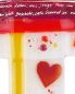 Preview: Hochzeitkreuz 26 x 19 x 6,5 cm Glas Fusing rot & gelb