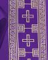 Preview: Dalmatik violett, Mittelstab mit gold eingewebten Kreuzen