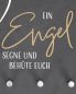 Preview: Schlüsselbrett "Ein Engel..." Schiefer 29 x 29 cm