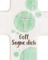 Preview: Porzelankreuz 12 x 7 cm "Gott segne dich"