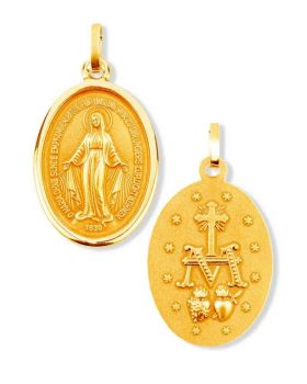 Wunderbare Medaille 22 mm Gold 8 ct, Marienmedaille