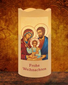 LED Kerze "Frohe Weihnacht" 130 x 68 mm