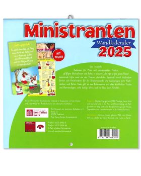 Ministranten-Wandkalender 2025, 13 Blatt