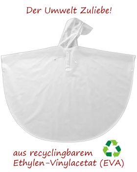 Regencape transparent XL Druckknöpfe, Kapuze 125 cm