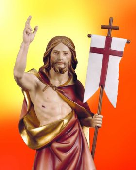 Auferstehungschristus 46cm holzgeschnitzt, handbemalt