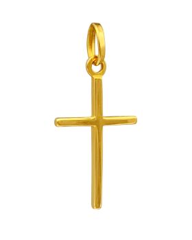 Kreuz Anhänger Double Gold 12 mm x 18 mm