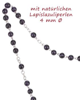 Rosenkranz Lapislazuli Silber 4 mm Ø