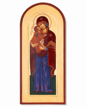 Ikone byzantinisch 42x19 cm Madonna mit Jesukind