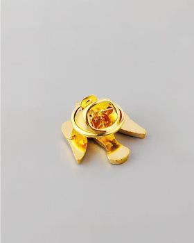 Pin 1,5 x 2 cm Hl.Geist Email, gold eloxiert