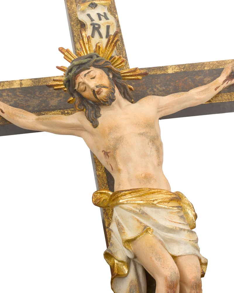 Holzkreuz zum Aufhängen an der Wand Home Wand dekoration Massivholz  geschnitzt Retro großes Kreuz geeignet für
