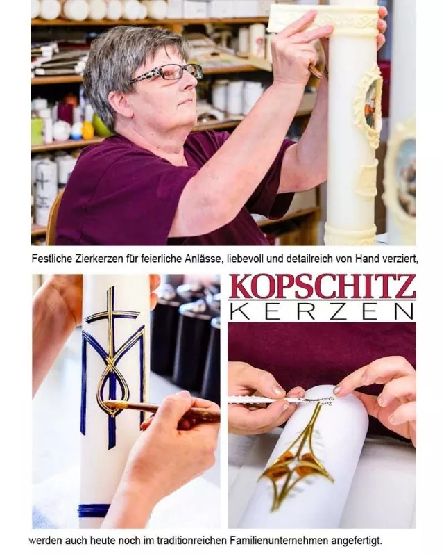 Osterkerze 1000 x 100 mm XXL Kreuz klassisch schlicht