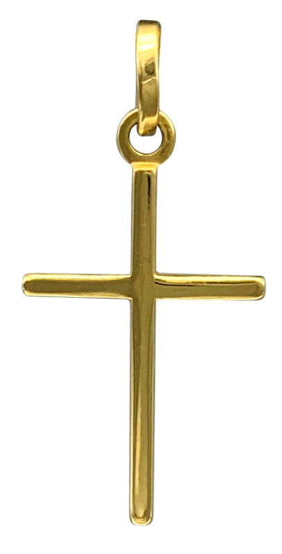 Kreuz Anhänger Double Gold 12 mm x 18 mm