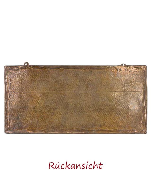 Messingplakette patiniert "Abendmahl" 17,5 x 38 cm