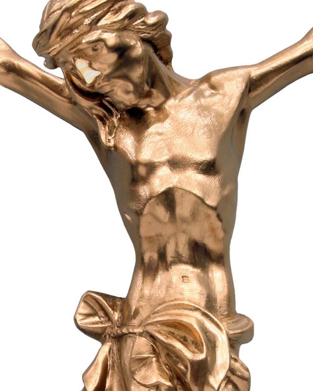 Christuskorpus mit INRI 90cm Fiberglas bronziert