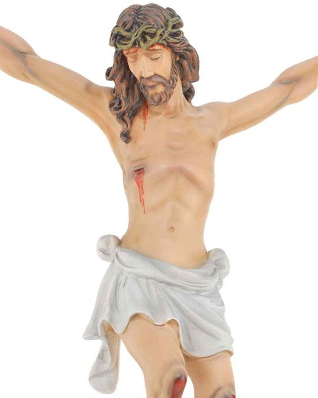 Christuskörper Resin 70 cm mit INRI, handkoloriert