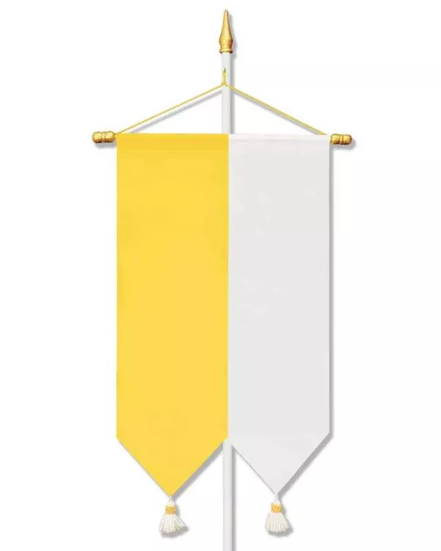 Fahne aus Baumwollstoff mit Quasten - Kirchenbedarf