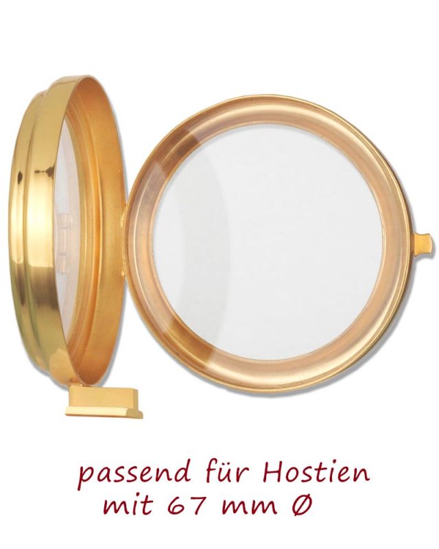 Lunula 76 mm Ø vergoldet für Hostien mit 67 mm Ø