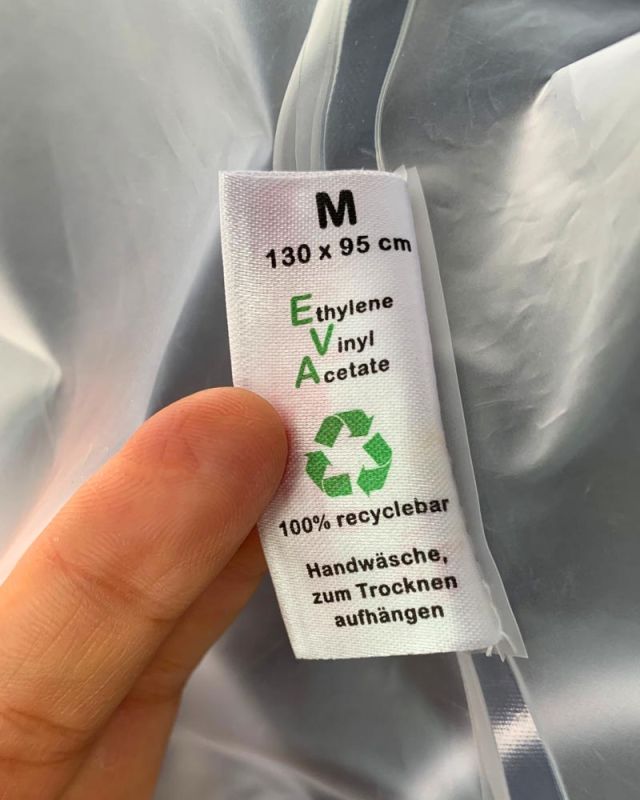 Regencape transparent M Druckknöpfe, Kapuze 95 cm